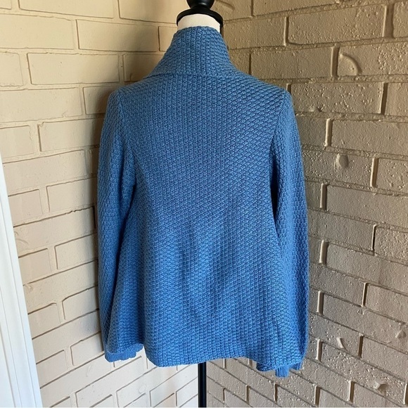 Matilda Jane Envision This Wrap sweater sz Large L Top Blue Chunky knit Cardigan - Picture 12 of 13